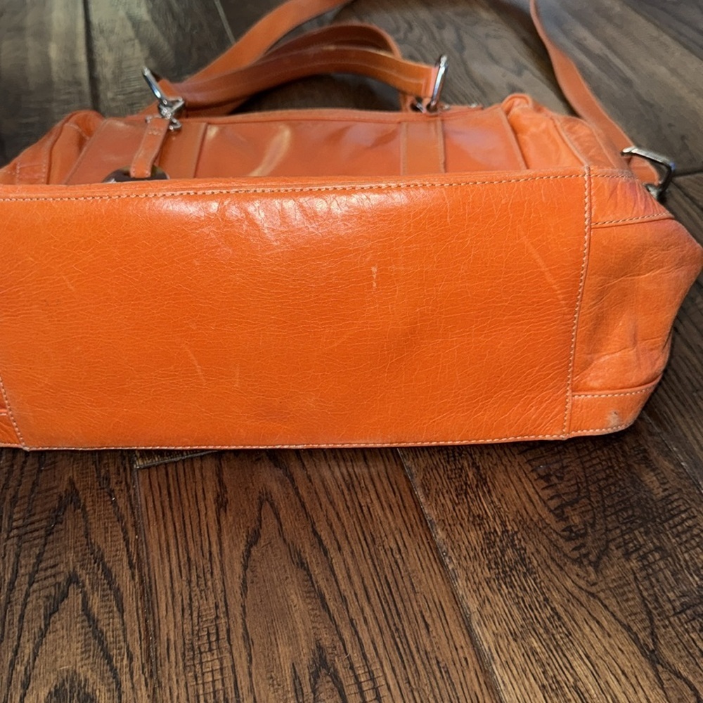 BARR + BARR New York Vibrant Orange Shoulder/Crossbody Bag - Picture 2 of 5